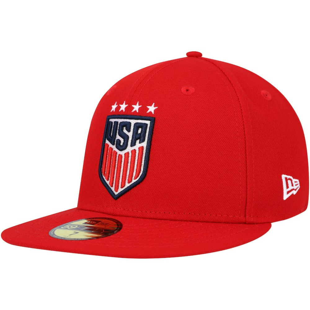 USWNT New Era Team Basic 59FIFTY Fitted Hat Red - New Era