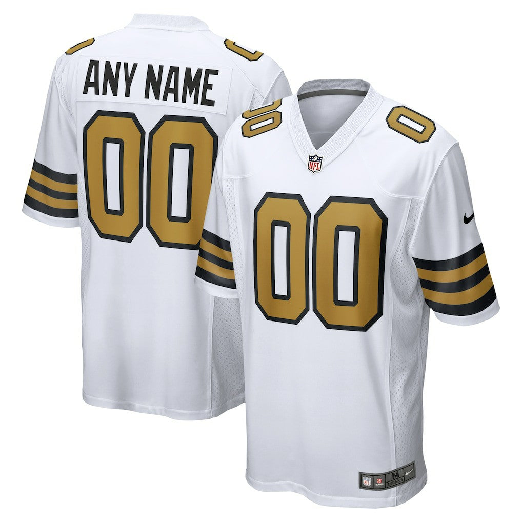 New Orleans Saints Alternate Custom Game Jersey - White Jerseys