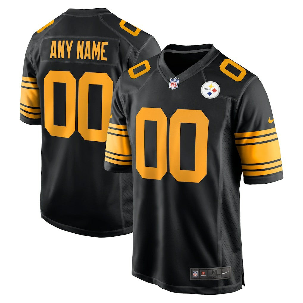 Pittsburgh Steelers Alternate Custom Game Jersey - Black Jerseys