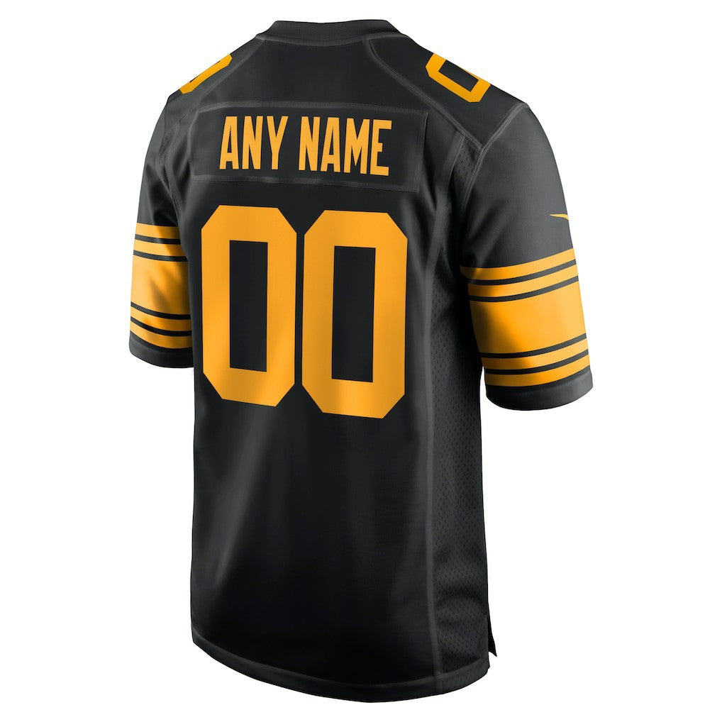 Pittsburgh Steelers Alternate Custom Game Jersey - Black Jerseys