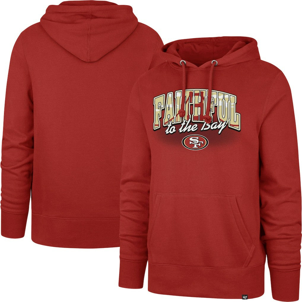 San Francisco 49ers '47 Regional Headline Pullover Hoodie - Scarlet Hoodies