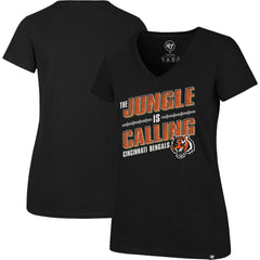Cincinnati Bengals '47 Women's Team Regional Ultra Rival V-Neck T-Shirt - Black T-shirts