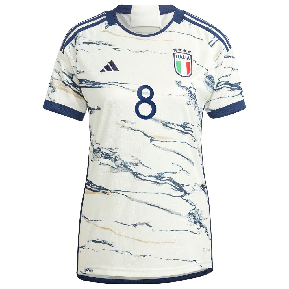 Jorginho Italy National Team Women's 2023 Away Replica Jersey White - Adidas for sale