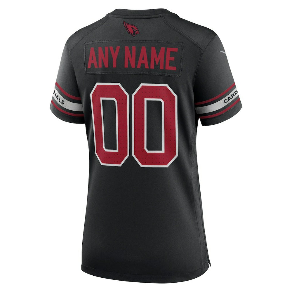 Arizona Cardinals Women's Alternate Custom Game Jersey - Black Jerseys
