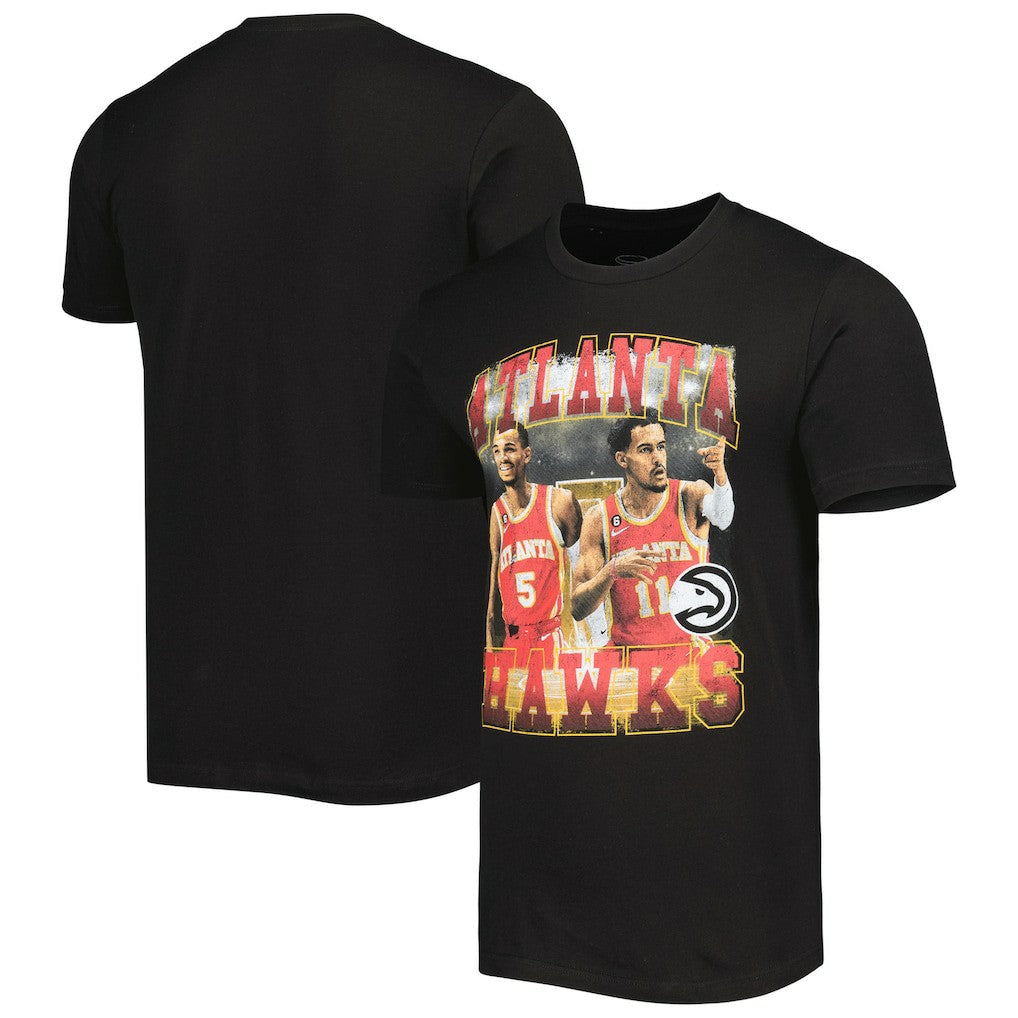 Trae Young & Dejounte Murray Atlanta Hawks Stadium Essentials Unisex Player Duo T-Shirt Black