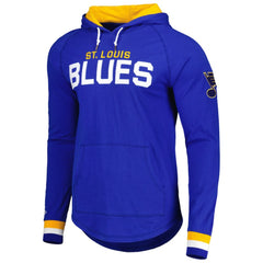 St. Louis Blues Mitchell & Ness Legendary Slub Hoodie Long Sleeve T-Shirt - Blue | US 5298358