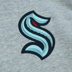 Seattle Kraken Mitchell & Ness Classic French Terry Pullover Hoodie - Heather Gray | US 5298375