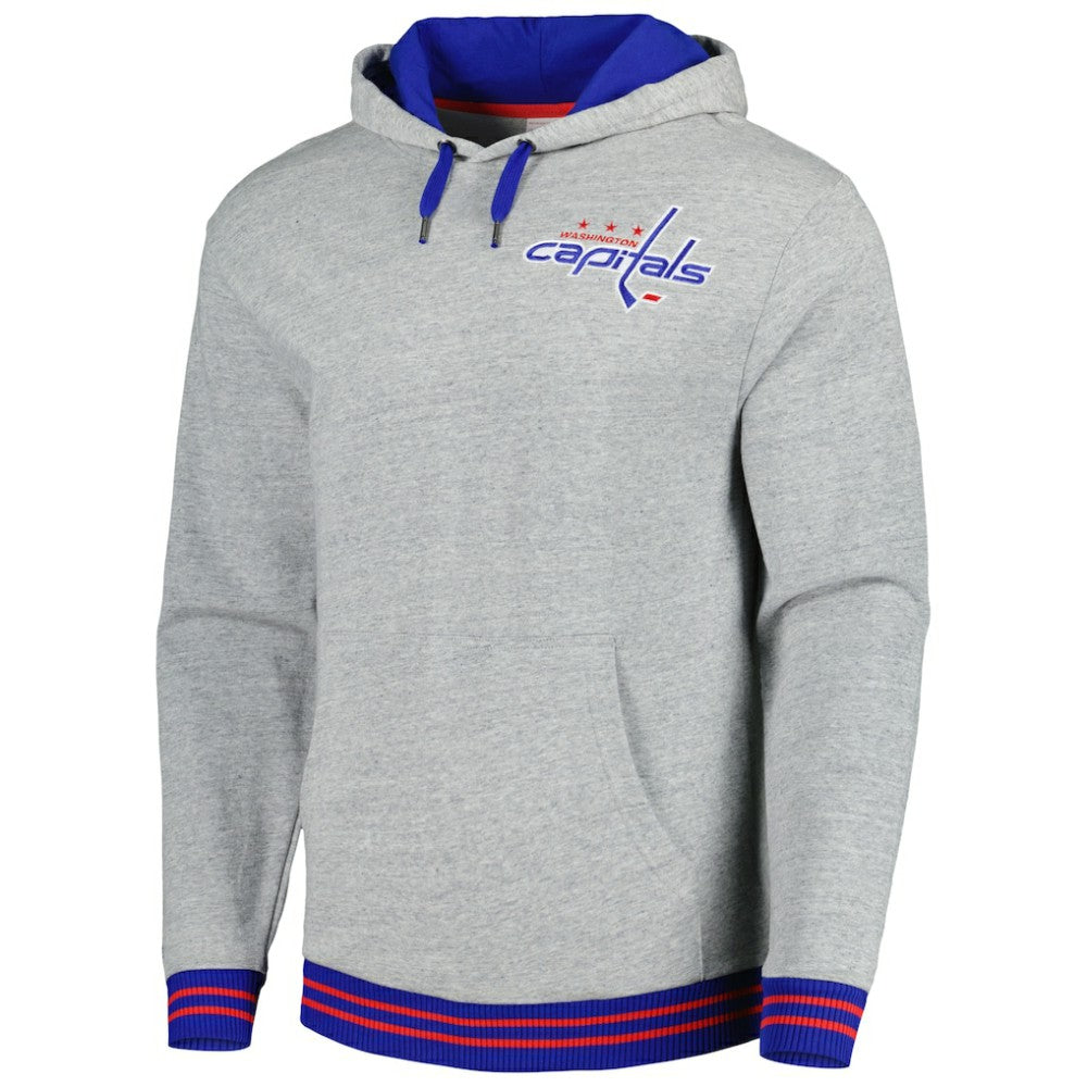 Washington Capitals Mitchell & Ness Classic French Terry Pullover Hoodie - Heather Gray | US 5298379