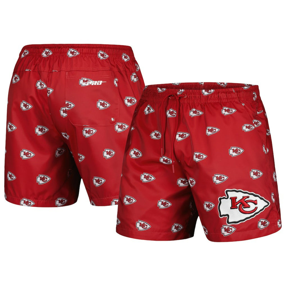 Kansas City Chiefs Pro Standard Allover Print Mini Logo Shorts - Red Shorts