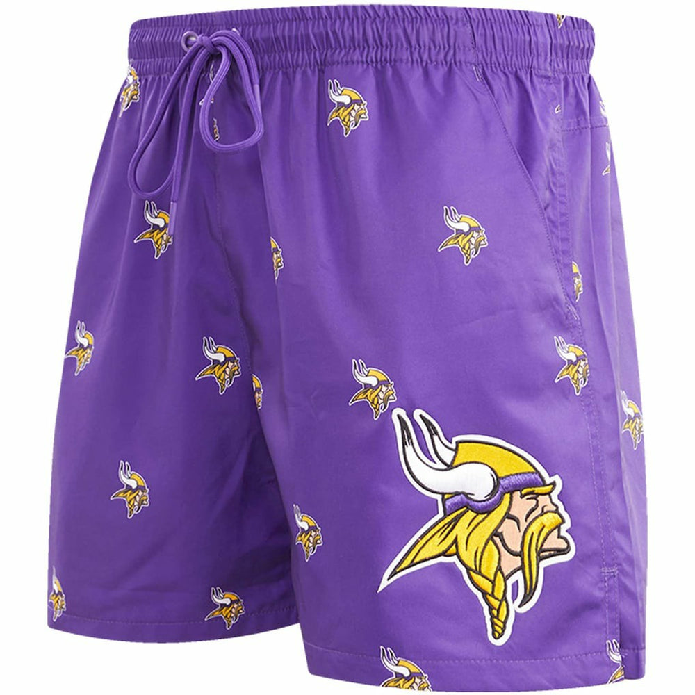 Minnesota Vikings Pro Standard Allover Print Mini Logo Shorts - Purple Shorts
