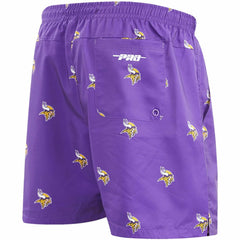 Minnesota Vikings Pro Standard Allover Print Mini Logo Shorts - Purple Shorts