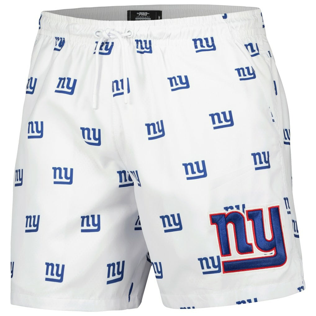 New York Giants Pro Standard Allover Print Mini Logo Shorts - White Shorts