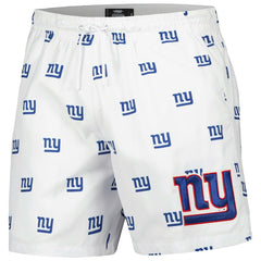 New York Giants Pro Standard Allover Print Mini Logo Shorts - White Shorts