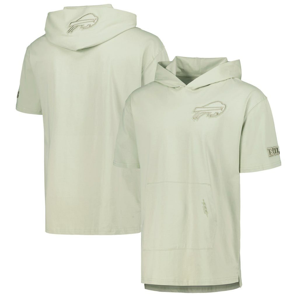 Buffalo Bills Pro Standard Neutrals Short Sleeve Pullover Hoodie - Light Green Hoodies