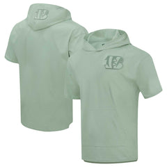 Cincinnati Bengals Pro Standard Neutrals Short Sleeve Pullover Hoodie - Light Green Hoodies