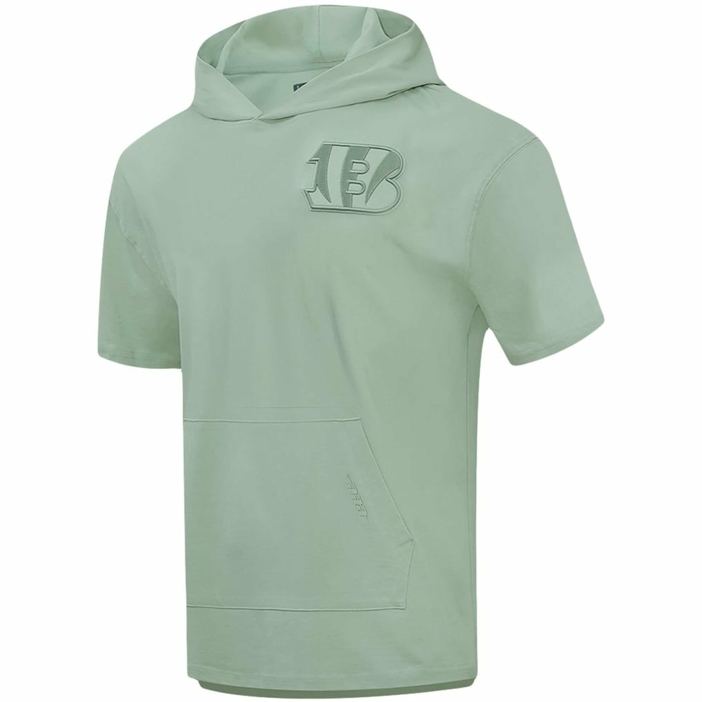 Cincinnati Bengals Pro Standard Neutrals Short Sleeve Pullover Hoodie - Light Green Hoodies