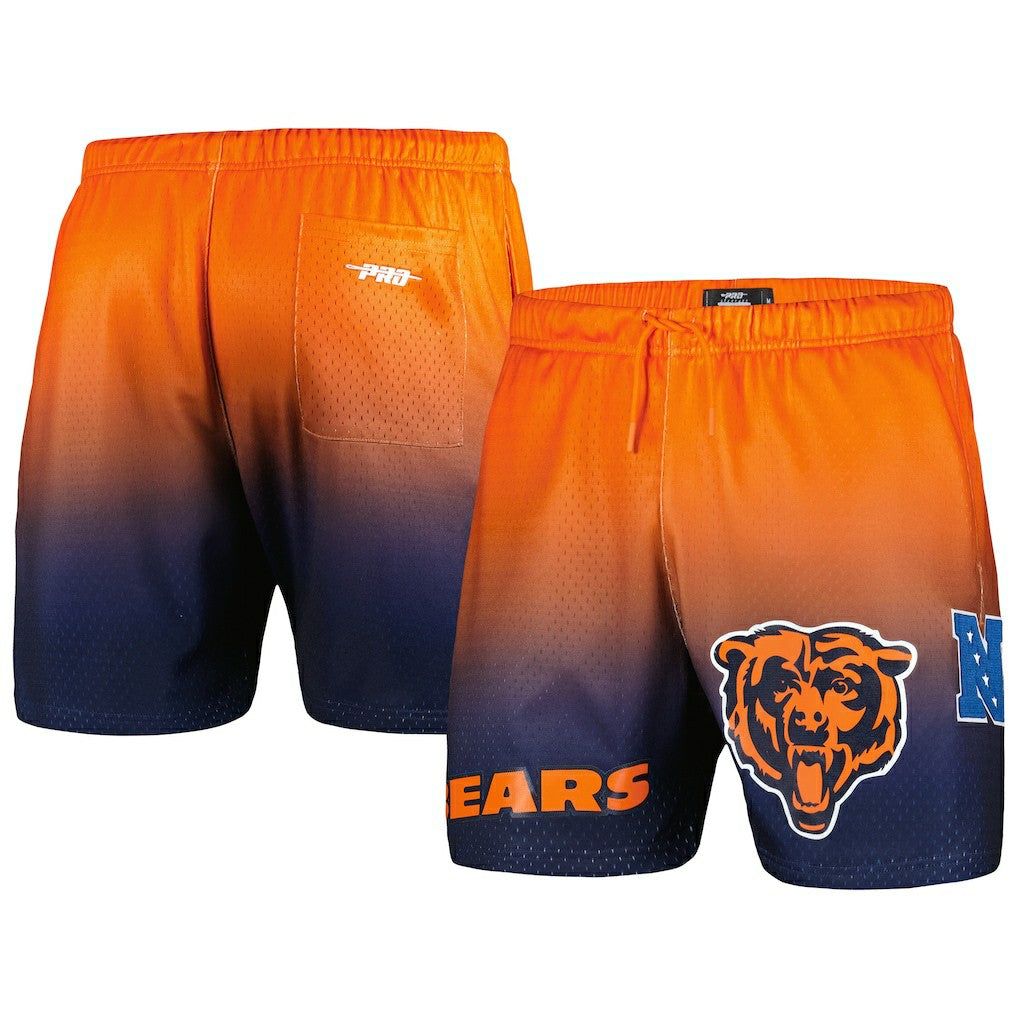 Chicago Bears Pro Standard Ombre Mesh Shorts - Navy/Orange Shorts
