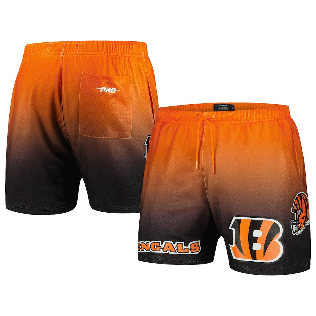 Cincinnati Bengals Pro Standard Ombre Mesh Shorts - Black/Orange Shorts