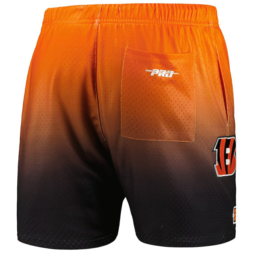 Cincinnati Bengals Pro Standard Ombre Mesh Shorts - Black/Orange Shorts