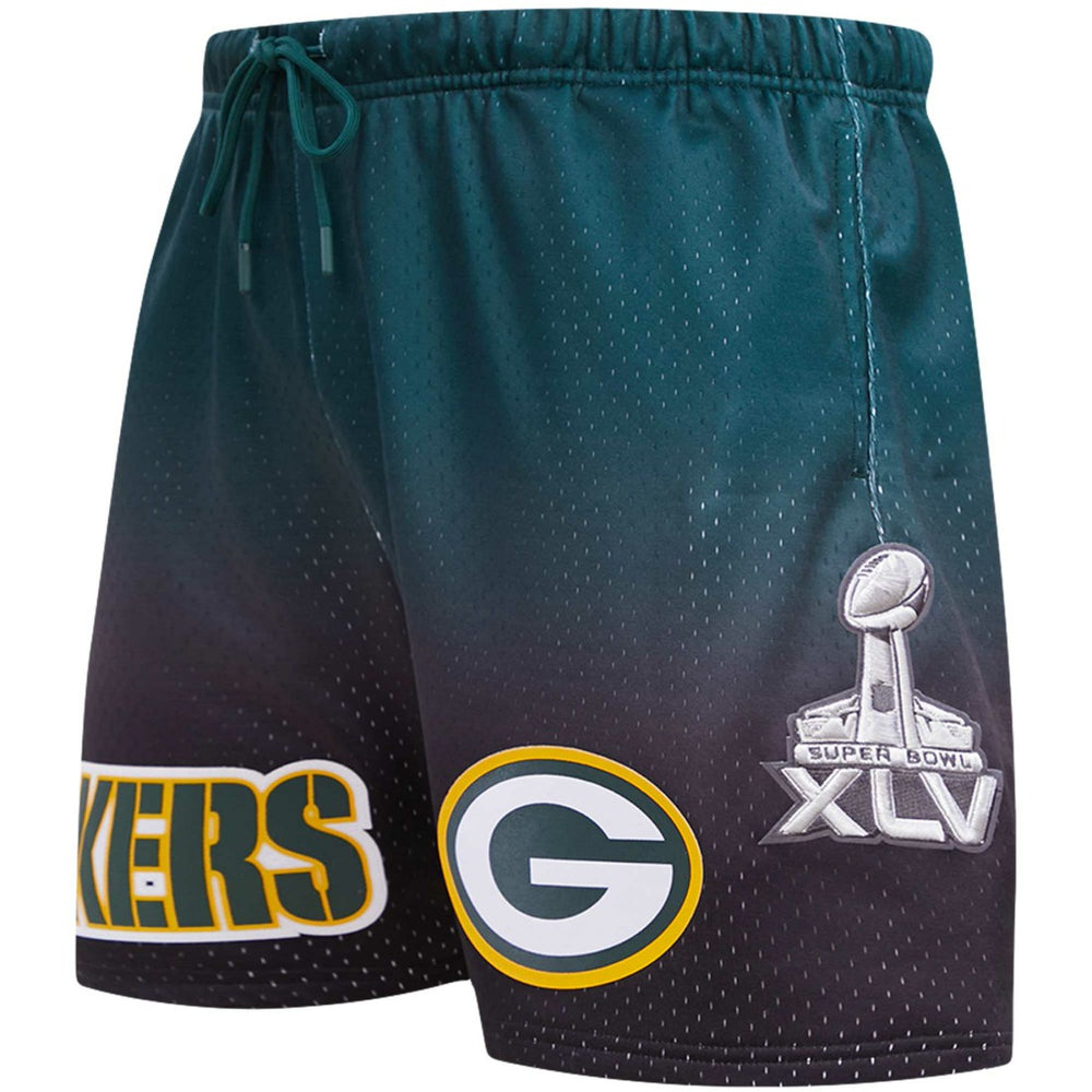 Green Bay Packers Pro Standard Ombre Mesh Shorts - Black/Green Shorts