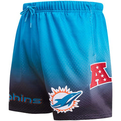 Miami Dolphins Pro Standard Ombre Mesh Shorts - Black/Aqua Shorts