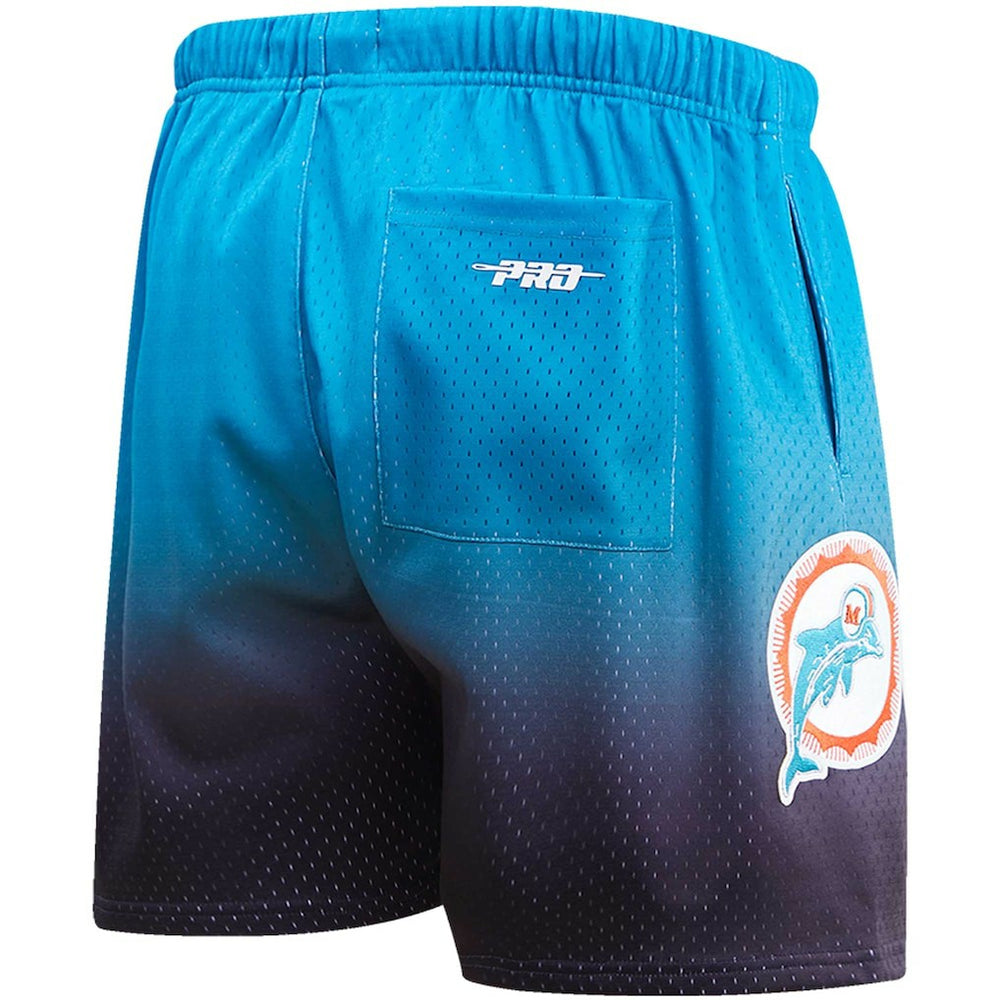 Miami Dolphins Pro Standard Ombre Mesh Shorts - Black/Aqua Shorts