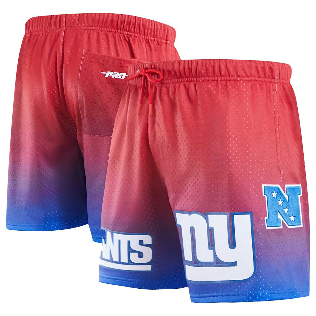 New York Giants Pro Standard Ombre Mesh Shorts - Royal/Red Shorts