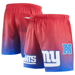 New York Giants Pro Standard Ombre Mesh Shorts - Royal/Red Shorts