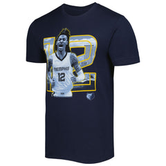 Ja Morant Memphis Grizzlies Stadium Essentials Unisex Player Skyline T-Shirt Navy