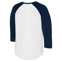 Cleveland Guardians Tiny Turnip Women's Base Stripe 3/4-Sleeve Raglan T-Shirt - White/Navy T-shirts