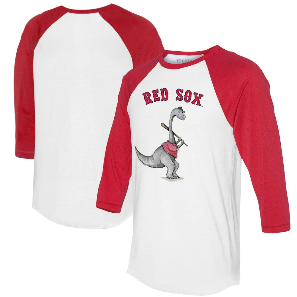 Boston Red Sox Tiny Turnip Women's Bronto 3/4-Sleeve Raglan T-Shirt - White/Red T-shirts