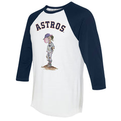 Houston Astros Tiny Turnip Women's Bubbles 3/4-Sleeve Raglan T-Shirt - White/Navy T-shirts