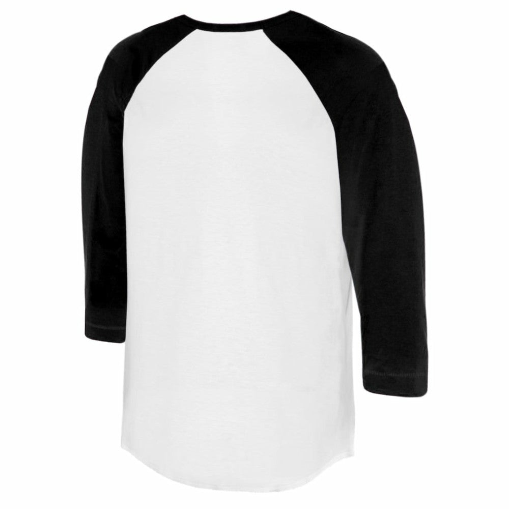 Baltimore Orioles Tiny Turnip Women's Diamond Cross Bats 3/4-Sleeve Raglan T-Shirt - White/Black T-shirts