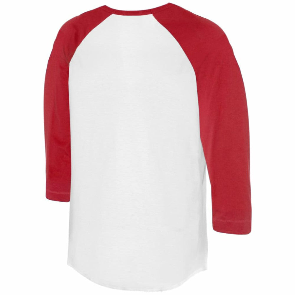Philadelphia Phillies Tiny Turnip Women's Heart Bat 3/4-Sleeve Raglan T-Shirt - White/Red T-shirts