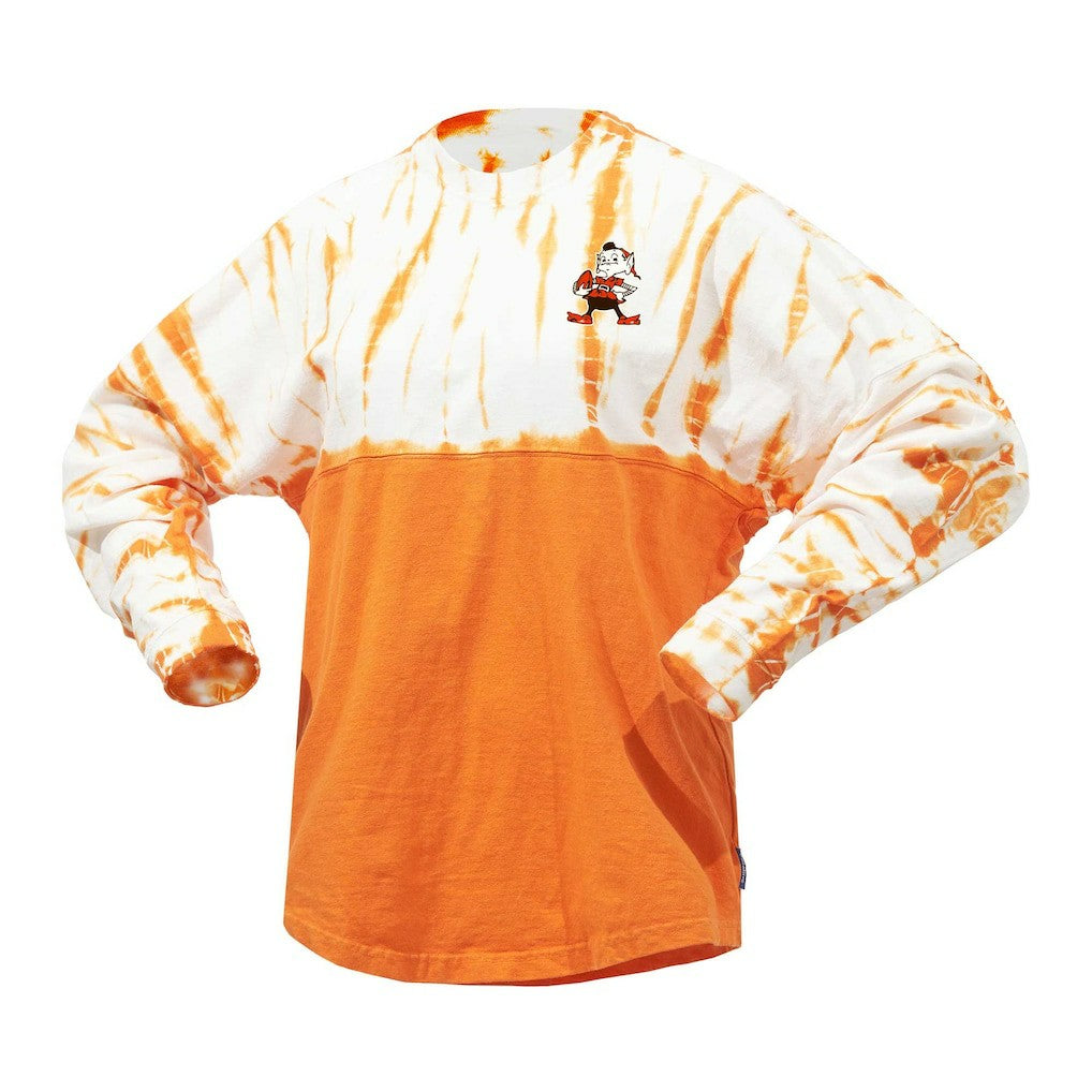 Cleveland Browns Women's Vintage Bamboo Spirit Jersey Long Sleeve T-Shirt - Orange T-shirts