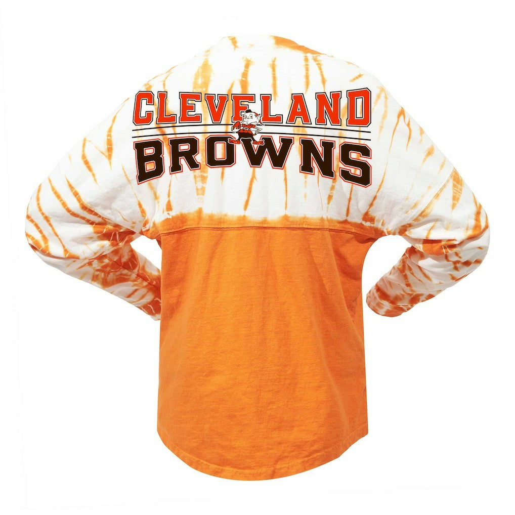 Cleveland Browns Women's Vintage Bamboo Spirit Jersey Long Sleeve T-Shirt - Orange T-shirts