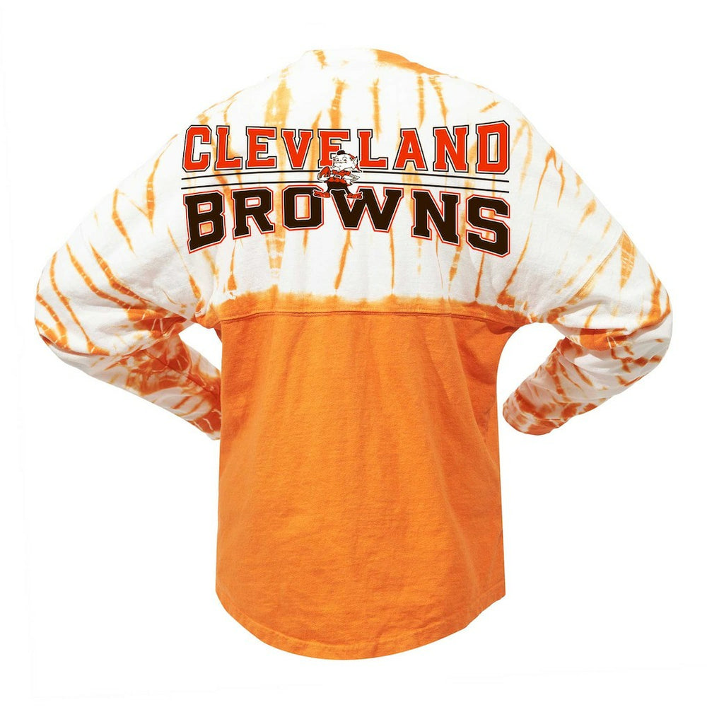 Cleveland Browns Women's Vintage Bamboo Spirit Jersey Long Sleeve T-Shirt - Orange T-shirts