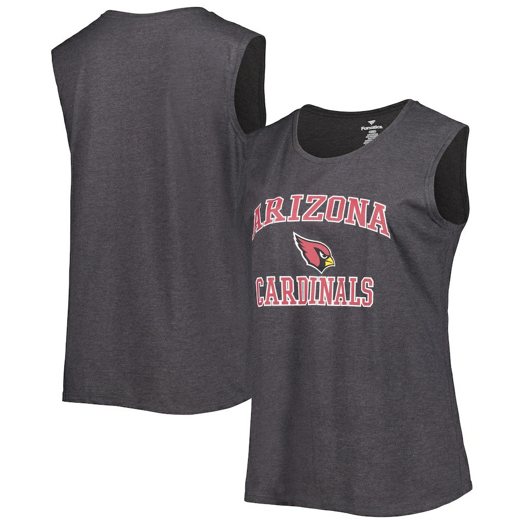 Arizona Cardinals Women's Plus Size Tank Top - Heather Charcoal Tops