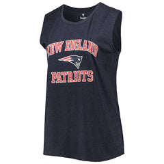 New England Patriots Women's Plus Size Tank Top - Heather Navy Tops