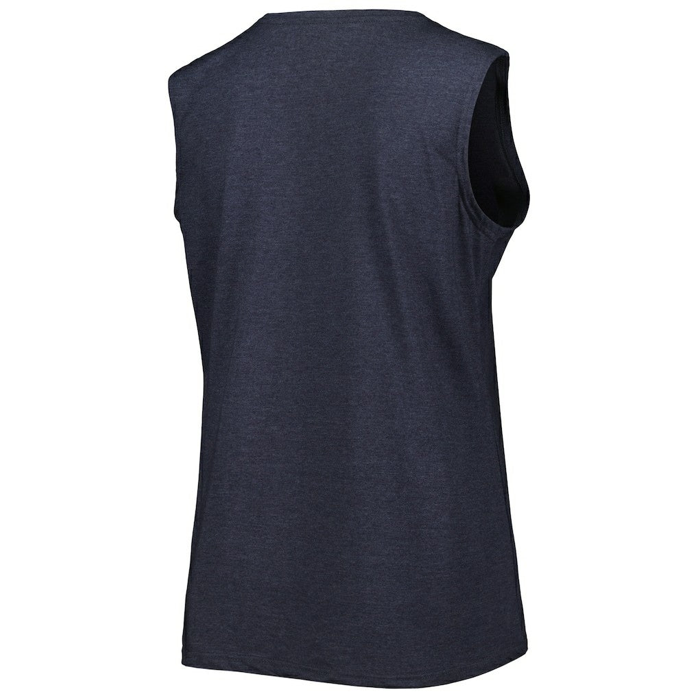 New England Patriots Women's Plus Size Tank Top - Heather Navy Tops