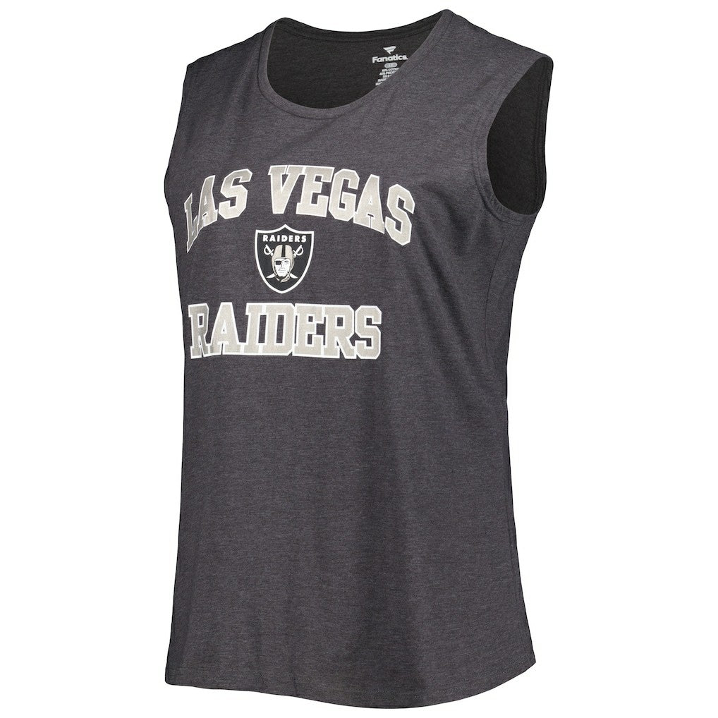 Las Vegas Raiders Women's Plus Size Tank Top - Heather Charcoal Tops
