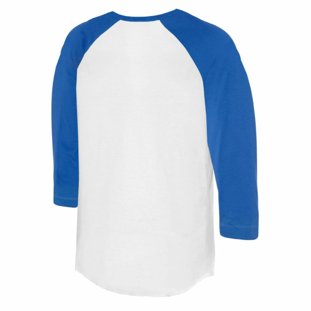 Los Angeles Dodgers Tiny Turnip Women's Kate 3/4-Sleeve Raglan T-Shirt - White/Royal T-shirts