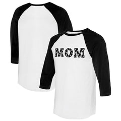 Chicago White Sox Tiny Turnip Women's Logo Mom 3/4-Sleeve Raglan T-Shirt - White/Black T-shirts