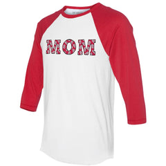 St. Louis Cardinals Tiny Turnip Women's Logo Mom 3/4-Sleeve Raglan T-Shirt - White/Red T-shirts