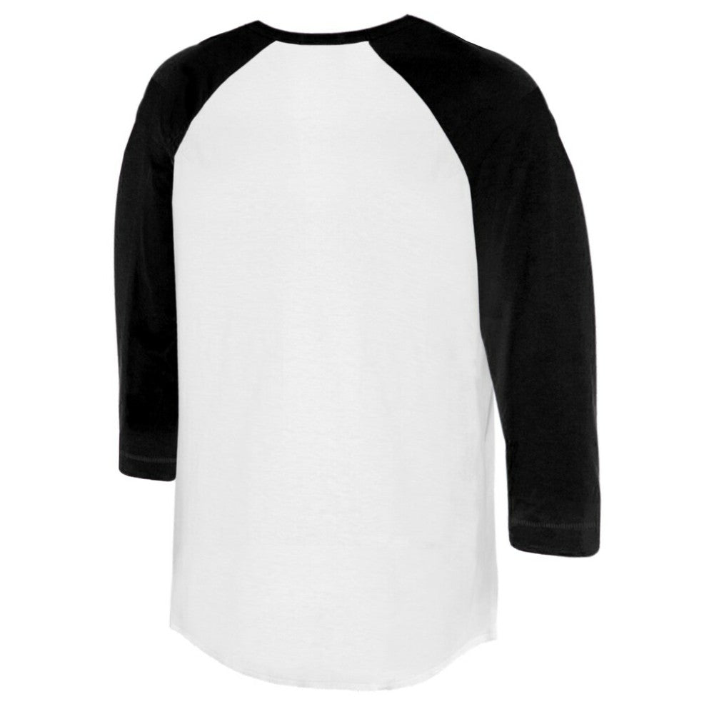 Miami Marlins Tiny Turnip Women's Lucky Charm 3/4-Sleeve Raglan T-Shirt - White/Black T-shirts