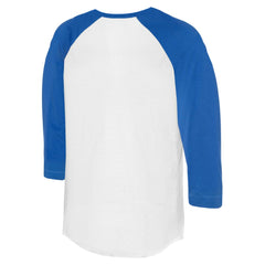 Kansas City Royals Tiny Turnip Unisex Stacked 3/4-Sleeve Raglan T-Shirt - White/Royal T-shirts