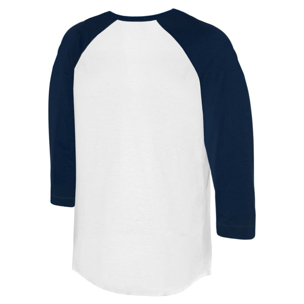 Seattle Mariners Tiny Turnip Unisex Stega 3/4-Sleeve Raglan T-Shirt - White/Navy T-shirts