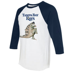 Tampa Bay Rays Tiny Turnip Unisex Stega 3/4-Sleeve Raglan T-Shirt - White/Navy T-shirts