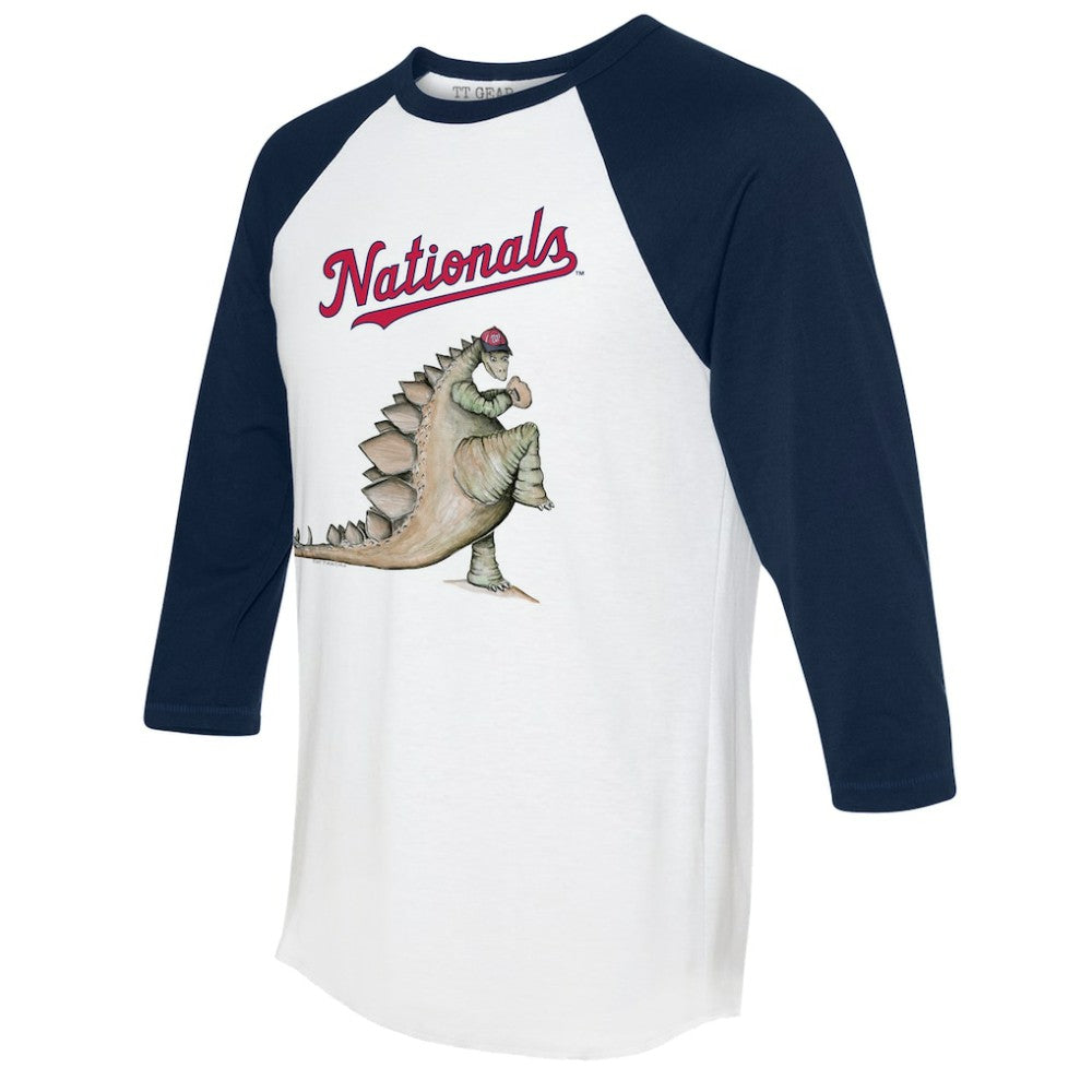 Washington Nationals Tiny Turnip Unisex Stega 3/4-Sleeve Raglan T-Shirt - White/Navy T-shirts