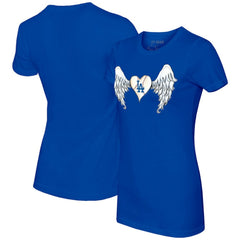 Los Angeles Dodgers Tiny Turnip Women's Angel Wings T-Shirt - Royal T-shirts